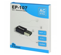 Slika izdelka: INTER-TECH EP-107 WIFI N600 Dual Band Bluetooth USB brezžični mrežni adapter