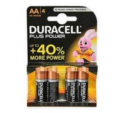 Slika izdelka: Alkalne baterije Duracell Plus Power MN1500B4 AA (4 kos)