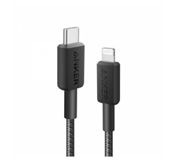 Slika izdelka: Anker 322 USB-C to Lightning pleten kabel 1,8m črn