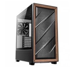Slika izdelka: ANTEC Flux midi-ATX okno leseno črno/rjavo gaming ohišje