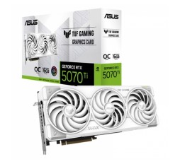 Slika izdelka: ASUS TUF Gaming GeForce RTX 5070 Ti OC 16G GDDR7 TUF-RTX5070TI-O16G-WHITE-GAMING bela grafična kartica