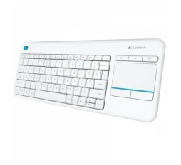Slika izdelka: Brezžična tipkovnica Logitech K400 Plus Wireless Touch bela (Unifying, SLO gravura)