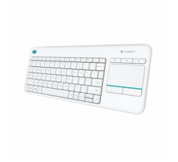 Slika izdelka: Brezžična tipkovnica Logitech K400 Plus Wireless Touch bela (Unifying, SLO gravura)