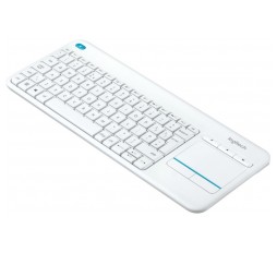 Slika izdelka: Brezžična tipkovnica Logitech K400 Plus Wireless Touch bela (Unifying, SLO gravura)