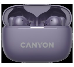 Slika izdelka: CANYON OnGo TWS-10 ANC+ENC, Bluetooth Headset, microphone, BT v5.3 BT8922F, Frequence Response:20Hz-20kHz, battery Earbud 40mAh*2+Charging case 500mAH, type-C cable length 24cm,size 63.97*47.47*26.5mm 42.5g, Purple