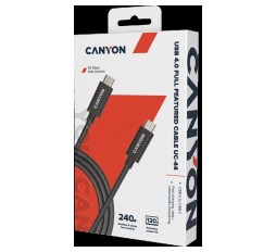 Slika izdelka: CANYON UC-44, cable, U4-CC-5A1M-E, USB4 TYPE-C to TYPE-C cable assembly 40G 1m 5A 240W