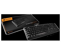 Slika izdelka: CANYON KB-1, Wired Keyboard, 104 keys, USB2.0, Black, cable length 1.5m, 443*145*24mm, 0.37kg, Adriatic
