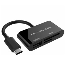 Slika izdelka: Čitalec kartic USB 3.1 Tip C zunanji Gembird