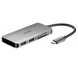 Slika izdelka: D-LINK 6-V-1 RAZDELILNIK USB ‑ C HDMI, USB, SD čitalnik