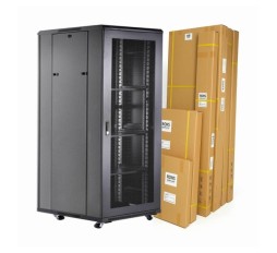 Slika izdelka: DATECH kabinet 42U 2055 800x1000 črn perf. vrata sp./zd.+polica poškodovan
