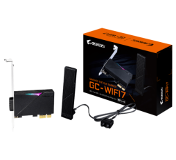 Slika izdelka: GIGABYTE GC-WIFI7 2Tx2R a/b/g/n/ac/ax/be Tri Band WIFI 7 + BLUETOOTH 5.3 PCI-E kartica