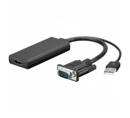 Slika izdelka: GOOBAY HDMI na VGA 0,1m (67816) črn adapter