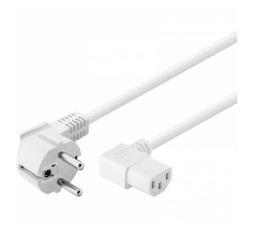 Slika izdelka: GOOBAY CEE 7/7 90° / IEC C13 90° 250V(AC) 3m bel kotni napajalni kabel