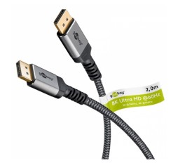 Slika izdelka: GOOBAY DisplayPort na DisplayPort 1.4 2m 8K DSC 32,4 Gbit/s pozlačen kabel