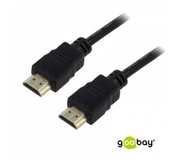 Slika izdelka: GOOBAY High Speed HDMI (M/M) 2.0 4K 60Hz 1,5m z Ethernet pozlačen črn kabel 