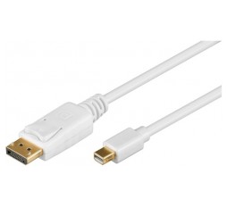 Slika izdelka: GOOBAY Mini DisplayPort 1.2 2m pozlačen bel kabel