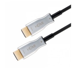 Slika izdelka: GOOBAY Optical Hybrid High Speed HDMI (M/M) 2.0 4K 60Hz 30m z Ethernet AOC pozlačen črn Optični Hibridni kabel