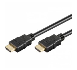 Slika izdelka: GOOBAY Soft High-Speed HDMI (M/M) 2.0 4K 60Hz 2m z Ethernet pozlačen črn kabel