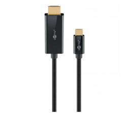 Slika izdelka: GOOBAY USB-C (M) na HDMI (M) 4K 60Hz 18 Gbit/s 3m črn kabel