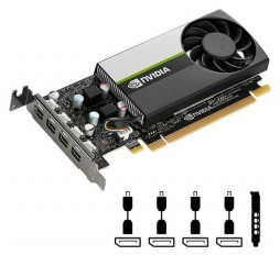 Slika izdelka: Grafična kartica NVIDIA T1000, 8GB GDDR6, PCIe 3.0 x16, 4x mDP-DP, Low Profile, PNY