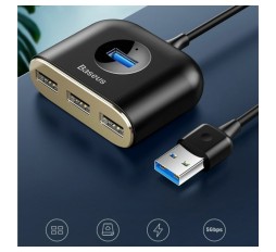 Slika izdelka: Baseus hub USB 3.0 4xTipA 1m črn CAHUB-AY01