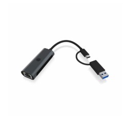 Slika izdelka: IcyBox IB-LAN301-C3 USB-A in USB-C mrežna kartica/adapter na 2.5 Gbit Ethernet