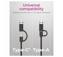 Slika izdelka: IcyBox IB-LAN301-C3 USB-A in USB-C mrežna kartica/adapter na 2.5 Gbit Ethernet