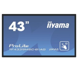 Slika izdelka: IIYAMA Monitor 43" PCAP  Anti-glare Bezel Free 12-Points Touch Screen, 1920x1080, AMVA3 panel, 24/7 operation, 2xHDMI, DisplayPort, VGA, 340cd/m², 4000:1, Through Glass 