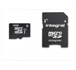 Slika izdelka: INTEGRAL 32GB MICRO SDHC class10 90MB/s SPOMINSKA KARTICA+ SD ADAPTER