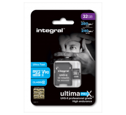Slika izdelka: Integral 32GB microSDHC 280-240MB/s UHS-II V90 