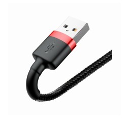 Slika izdelka: Kabel Apple USB/Lightning 1m 2.4A Cafule rdeč+črn Baseus