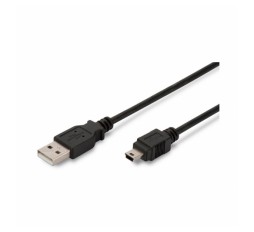 Slika izdelka: Kabel USB A-B mini 1,8m Digitus dvojno oklopljen črn