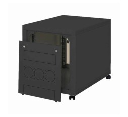 Slika izdelka: Triton kabinet 12U 620 600x900 črn sestavljen s kolesi