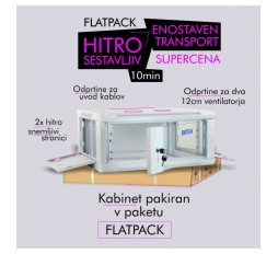 Slika izdelka: DATECH zidni kabinet 4U 280 600x450 siv DP.6404.9000