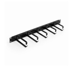 Slika izdelka: KELine organizator 1U rack 42x73mm kovinski z metlico črn RAB-VP-X81-A2