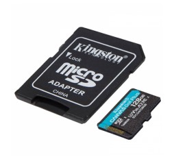 Slika izdelka: KINGSTON Canvas Go! Plus microSD 128GB Class 10 UHS-I U3 V30 A2 SD adapter (SDCG4/128GB) spominska kartica
