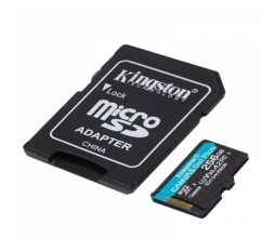 Slika izdelka: KINGSTON Canvas Go! Plus microSD 256GB Class 10 UHS-I U3 V30 A2 SD adapter (SDCG4/256GB) spominska kartica