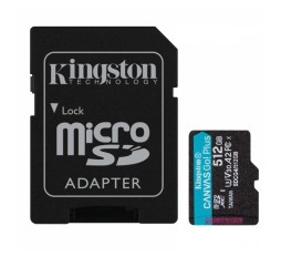 Slika izdelka: KINGSTON Canvas Go! Plus microSD 512GB Class 10 UHS-I U3 V30 A2 SD adapter SDCG4/512GB spominska kartica