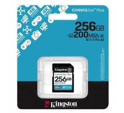 Slika izdelka: KINGSTON Canvas Go! Plus SD 256GB Class 10 UHS-I U3 V30 (SDG4/256GB) spominska kartica