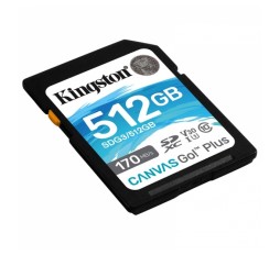 Slika izdelka: KINGSTON Canvas Go! Plus SD 512GB Class 10 UHS-I U3 V30 (SDG3/512GB) spominska kartica