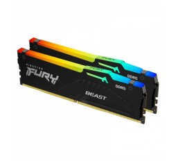 Slika izdelka: KINGSTON Fury Beast 32GB (2x16GB) 5600MT/s DDR5 CL40 XMP KF556C40BBAK2-32 RGB ram pomnilnik