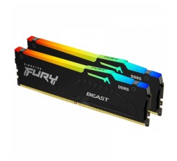 Slika izdelka: KINGSTON Fury Beast 64GB (2x32GB) 5600MT/s DDR5 CL40 XMP KF556C40BBAK2-64 RGB ram pomnilnik