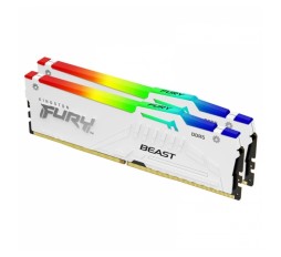 Slika izdelka: KINGSTON FURY Beast White RGB 32GB (2x16GB) 6000MT/s DDR5 CL30 KF560C30BWEAK2-32 ram pomnilnik