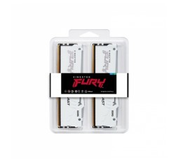 Slika izdelka: KINGSTON FURY Beast White RGB 32GB (2x16GB) 6000MT/s DDR5 CL30 KF560C30BWEAK2-32 ram pomnilnik