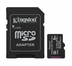 Slika izdelka: KINGSTON Industrial microSD 8GB Class10 UHS-I U3 V30 A1 SD adapter SDCIT2/8GB spominska kartica