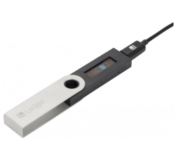 Slika izdelka: Ledger Nano S, denarnica za Bitcoin in druge kriptovalute, USB, črna