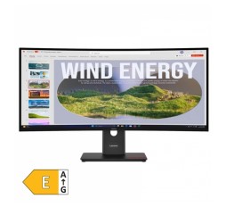 Slika izdelka: LENOVO ThinkVision T34WD-40 86,36cm (34") UWQHD VA 120Hz DP/HDMI/USB-C HDR10 Freesync ukrivljen monitor