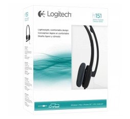 Slika izdelka: LOGITECH H151 stereo črne z mikrofonom slušalke