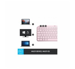 Slika izdelka: Logitech tipkovnica MX Keys Mini, roza barva, SLO g. 