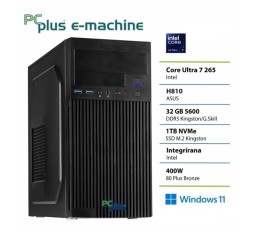 Slika izdelka: PCPLUS e-machine Ultra 7 265 32GB 1TB SSD Windows 11 Pro namizni računalnik